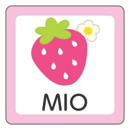 お名前シール いちごBデザイン │《公式》お名前シール工場