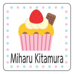 お名前シール カップケーキAデザイン │《公式》お名前シール工場